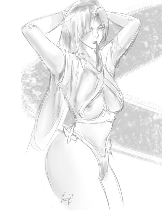 Psylocke summer sketch